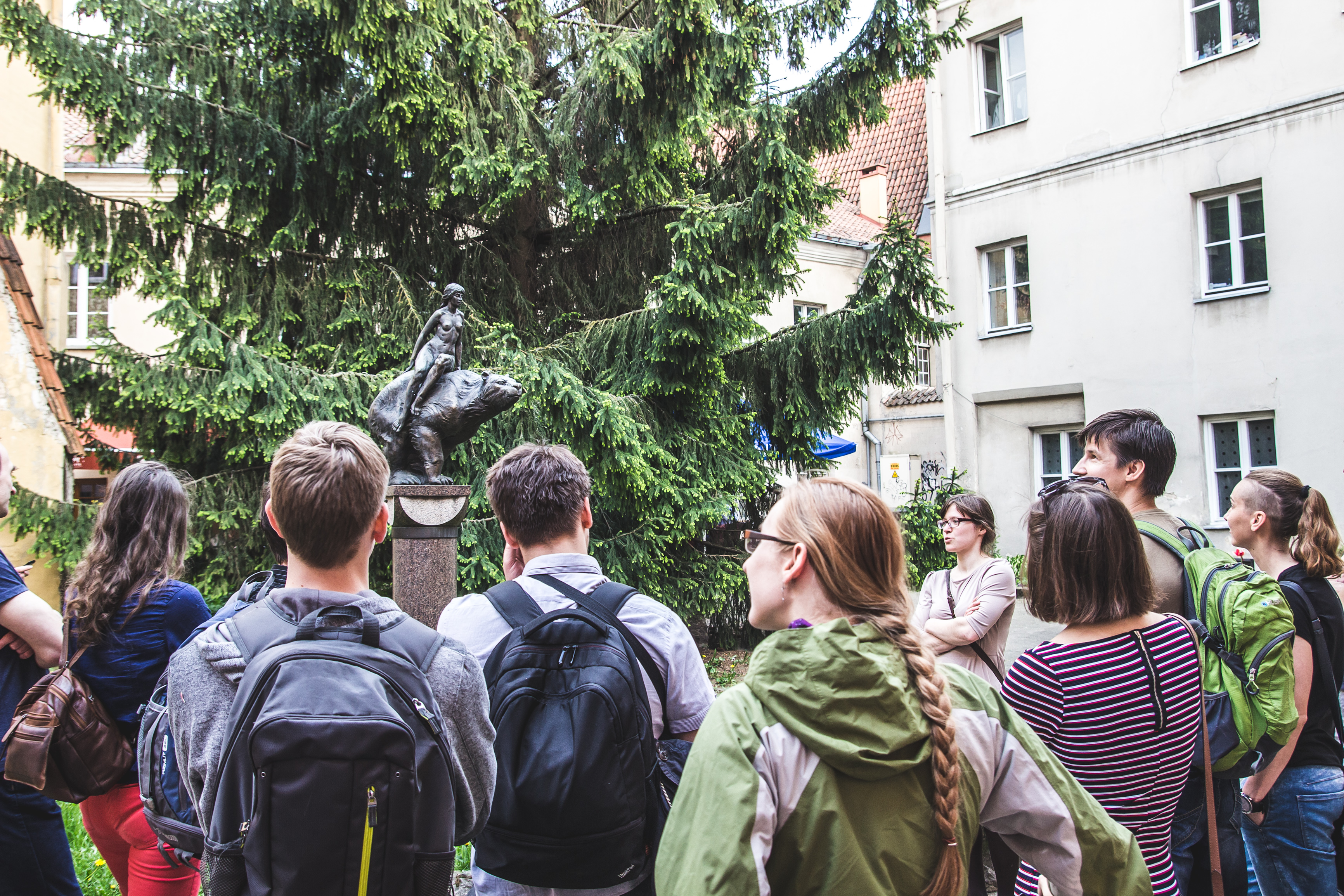 One of the secret courtyards that is a part Vilnius Free Old Town tour