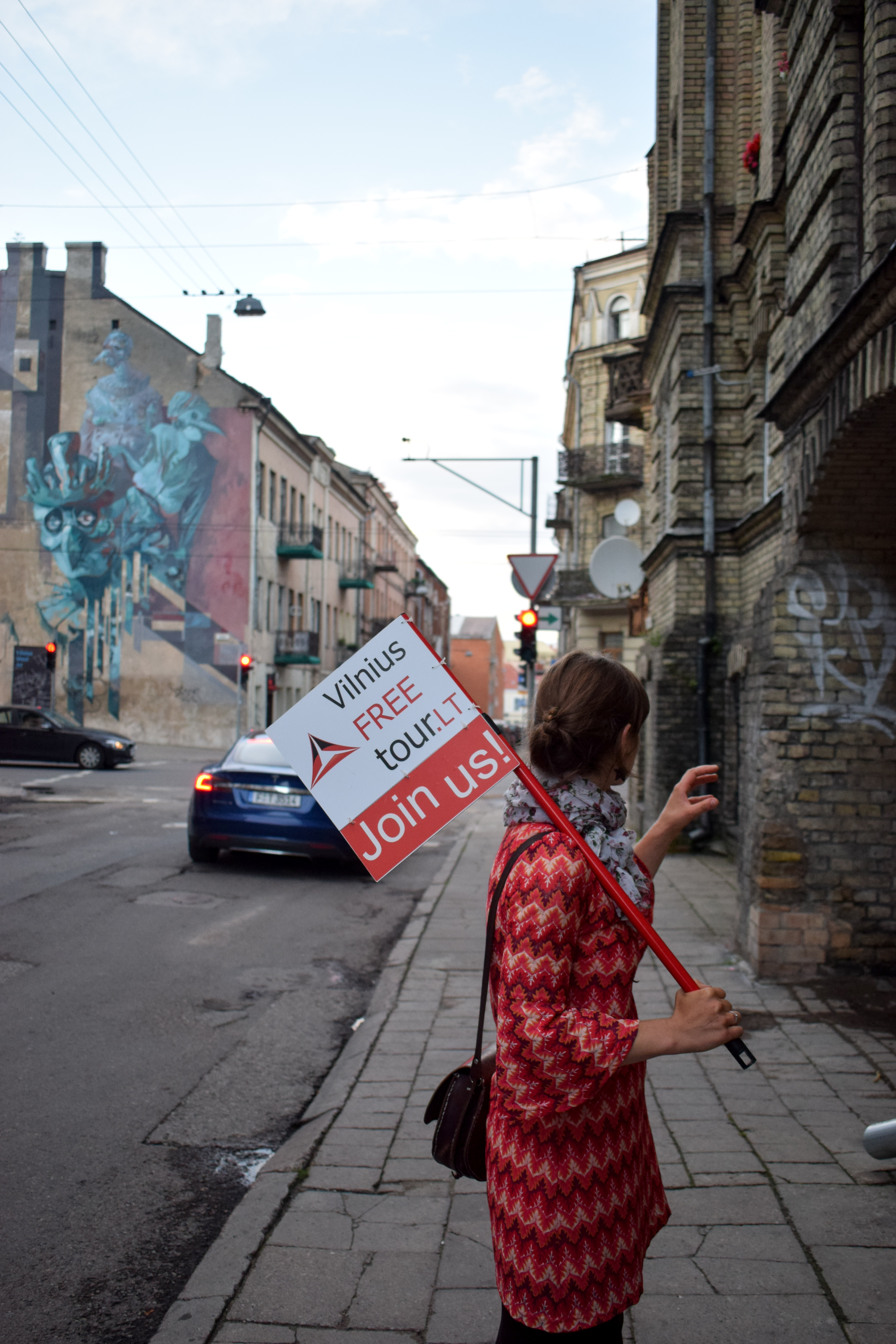 One of street art walls of Vilnius included into Vilnius Alternative tour