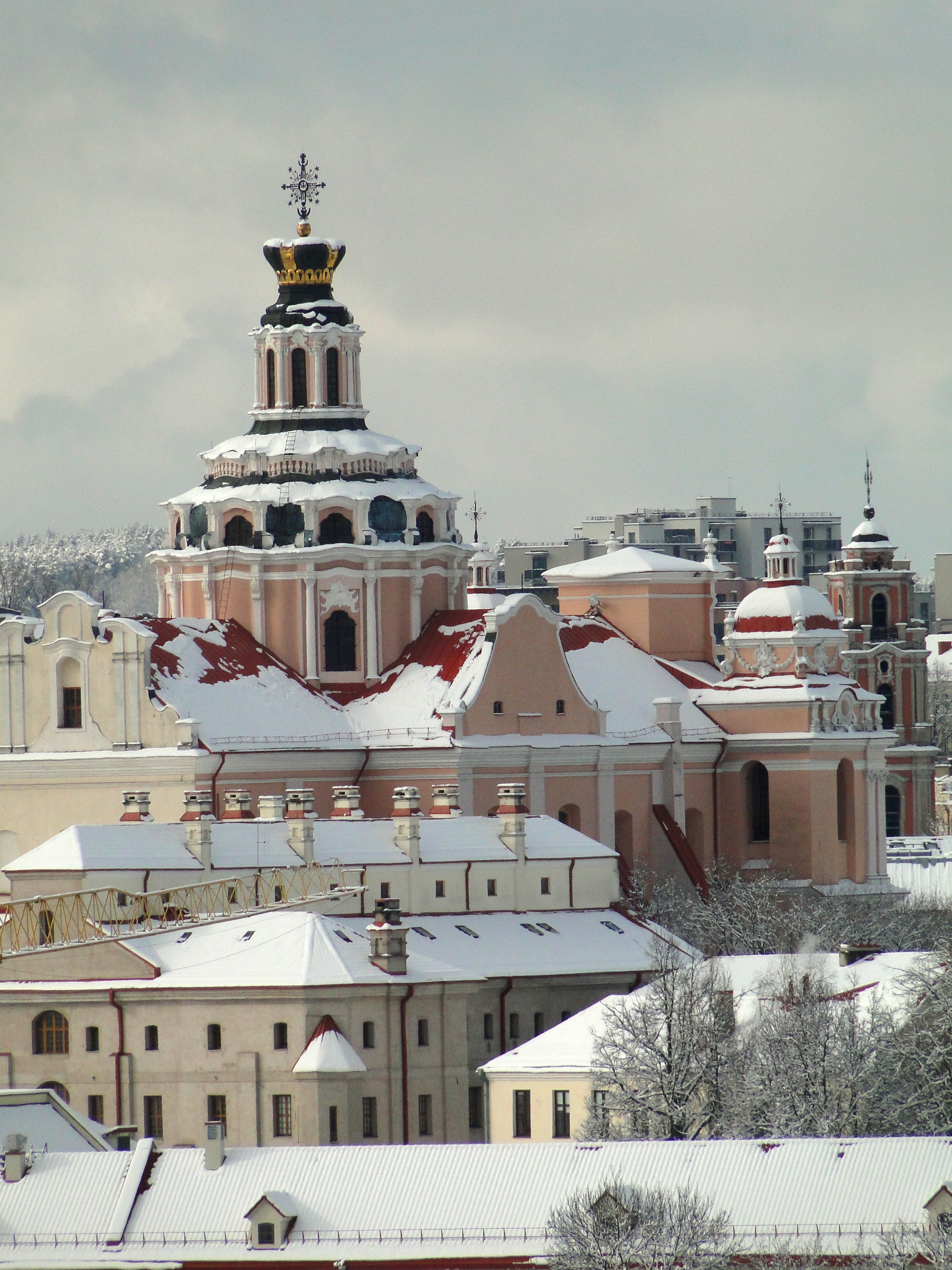 Panoramic view of Vilnius in winter