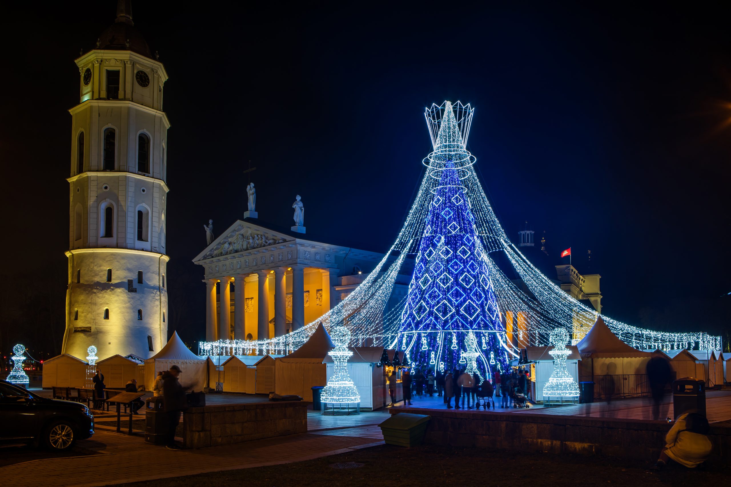 Chess Queen-like Christmas Tree in Vilnius 2019